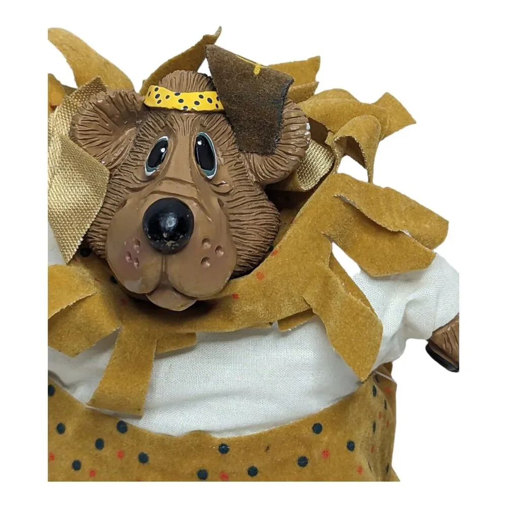 Russ‎ Berrie Critter Factory Thanksgiving Native American Sitting Bear Brand New